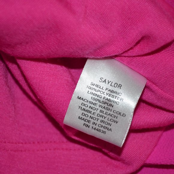 $288 Sz S Anthropologie SAYLOR Hot Pink Halter Style Tie Waist Slit Back Romper - Picture 10 of 10
